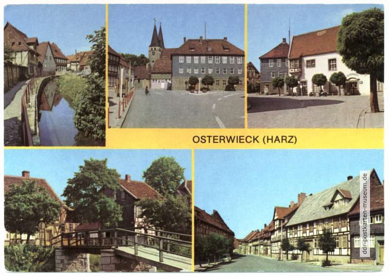 Am Damm, Markt, Heimatmuseum, Holzbrücke über die Laake, Kapellenstraße - 1976