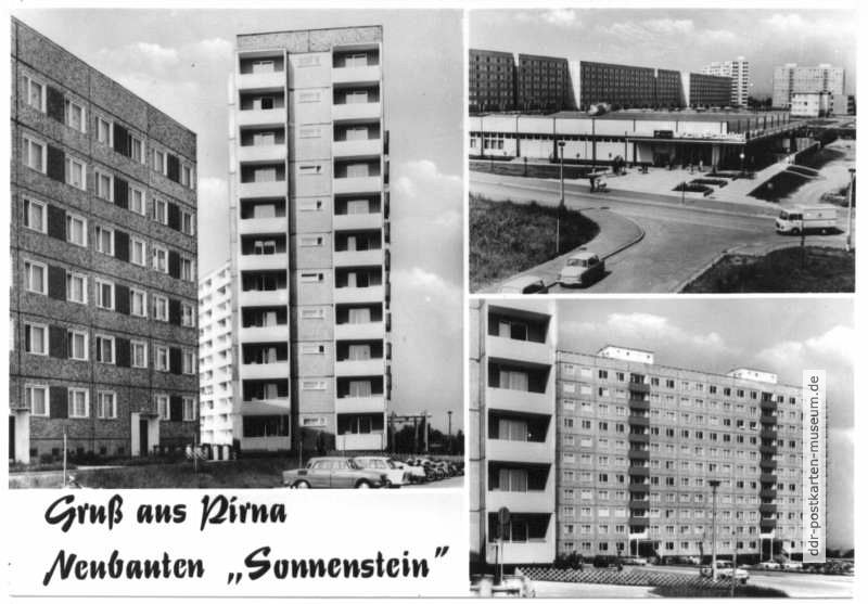Gruß aus Pirna, Neubauten "Sonnenstein" - 1976