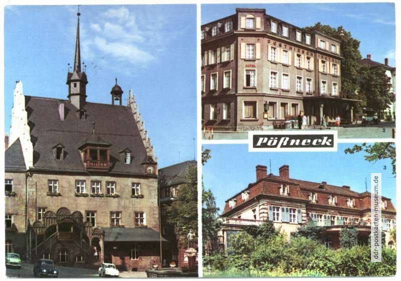 Rathaus, HO-Hotel "Posthirsch", Erholungsheim "Dr. Ignaz Semmelweis" - 1967