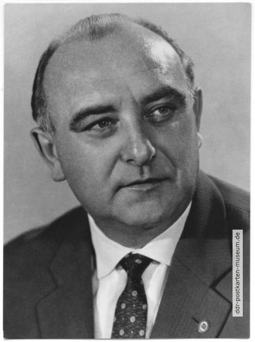 Dr. Erich Apel, Mitglied des Politbüro des ZK der SED und Vorsitzender der Staatlichen Plankommission - 1964