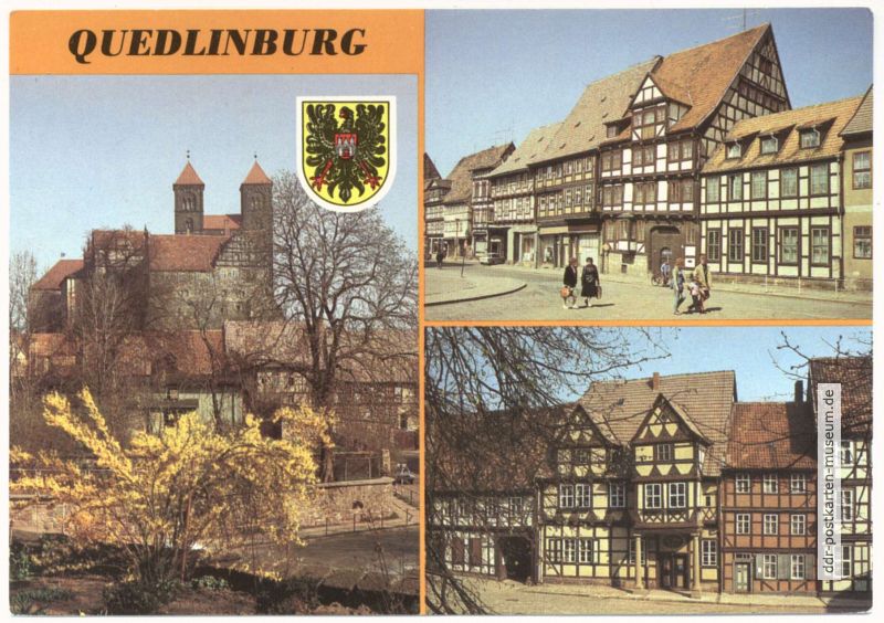 Burgberg mit Schloß und Stiftskirche, Steinweg, Klopstockhaus - 1987