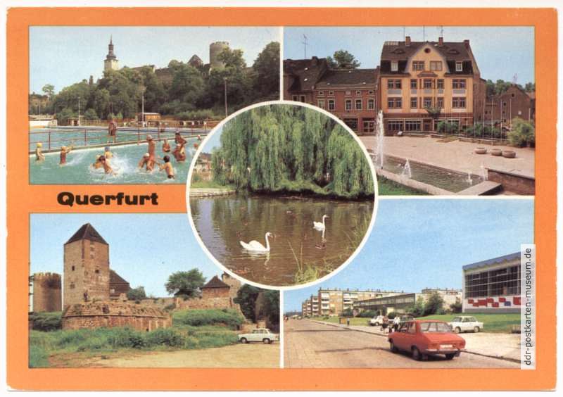 Freibad, Am Dreieck, Talgartenteich, Burg, Neubaugebiet Querfurt-Süd - 1981
