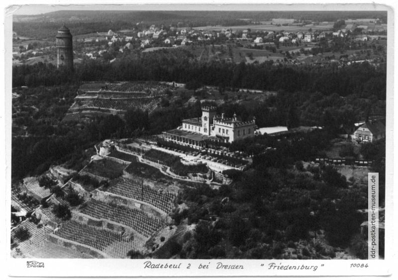 Radebeul 2 bei Dresden, Schloß "Friedensburg" - 1957