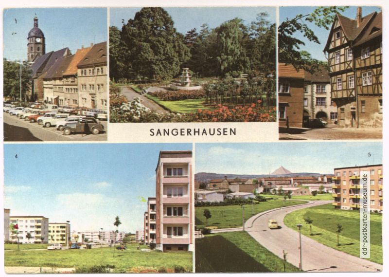 Markt, Rosarium, Kornmarkt, Neubauten der Süd-West-Siedlung - 1975