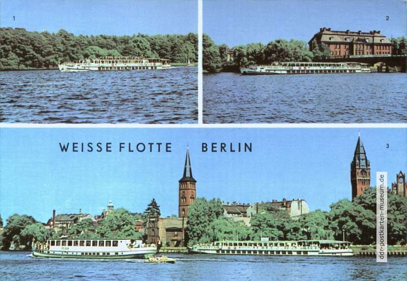 Ausflugsschiffe auf dem Langen See, am Köpenicker Schloß und in Köpenick - 1969
