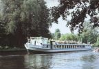 Fahrgastschiff "Friedrichshain" der Weißen Flotte Berlin auf der Müggelspree - 1987