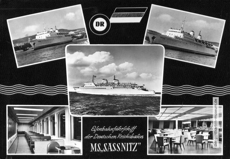 Eisenbahnfährschiff der Deutschen Reichsbahn MS "Sassnitz" - 1960