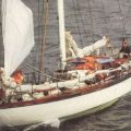 Segeljacht der GST "Ernst Schneller" bei einem Manöver - 1987