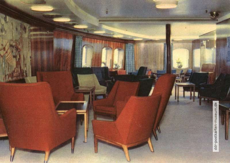 Klubraum im FDGB-Urlauberschiff MS "Völkerfreundschaft" - 1961