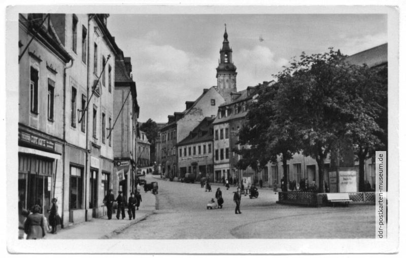 Ernst-Thälmann-Platz vom Rathaus gesehen - 1955