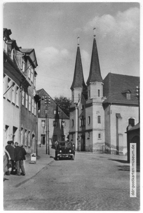 Ernst-Schneller-Straße mit Hospitalkirche - 1956