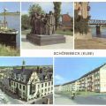 Elbkahn, VVN-Denkmal, Ernst-Thälmann-Brücke, Rathaus, Neubaugebiet - 1976