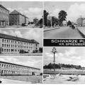 Bergmann-Straße, POS "Geschwister Scholl", Betriebspoliklinik, Ernst-Thälmann-Straße, Schwimmbad - 1971 
