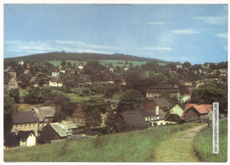 Blick über Seiffen zum Schwartenberg - 1973
