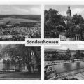 Blick vom Rondell, Schloß, Loh-Halle, Freibad - 1962