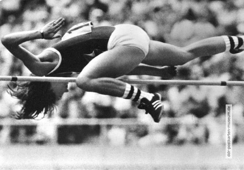 Rosemarie Ackermann (SC Cottbus), 1976 Olympiasiegerin im Hochsprung - 1980
