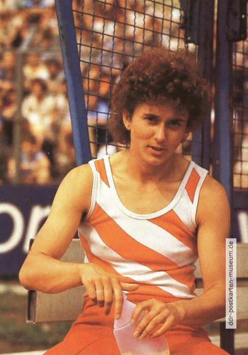 Marlies Göhr (SC Motor Jena), 1976 / 1980 zweimalige Weltmeisterin und Olympiasiegerin im 100-m-Lauf - 1988