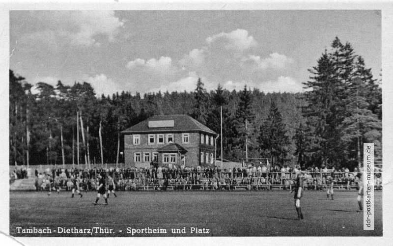 Fussballspiel der Kreisklasse in Tambach-Dietharz - 1956
