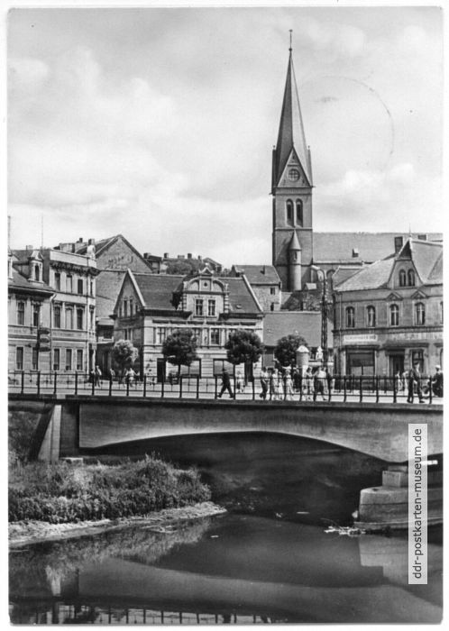 Bodebrücke mit Blick zur Marienkirche - 1962