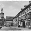 Marktplatz mit Rathaus, Hotel "Sachsenhof" und Hotel "Kanzler" mit HOG - 1959