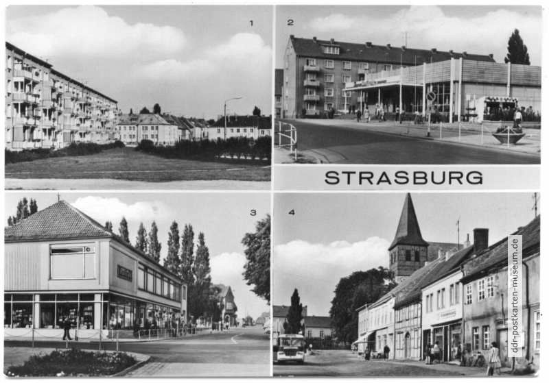 Neubauten Friedensstraße, Konsum-Kaufhalle, Kontakt-Kaufhaus, Markt - 1978