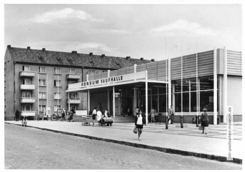 Konsum-Kaufhalle an der Altstädter Straße - 1974