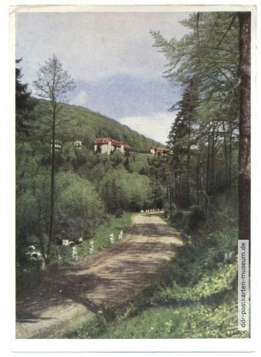 Blick zur Heilstätte der Sozialversicherung "Am Steierberg" - 1954