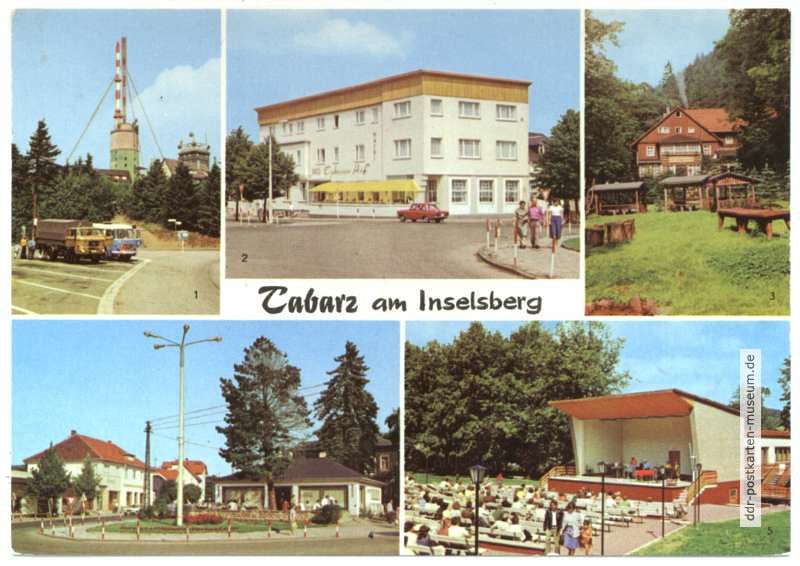 Großer Inselsberg, Hotel "Tabarzer Hof", Massemühle, Milchbar, Freilichtbühne - 1980