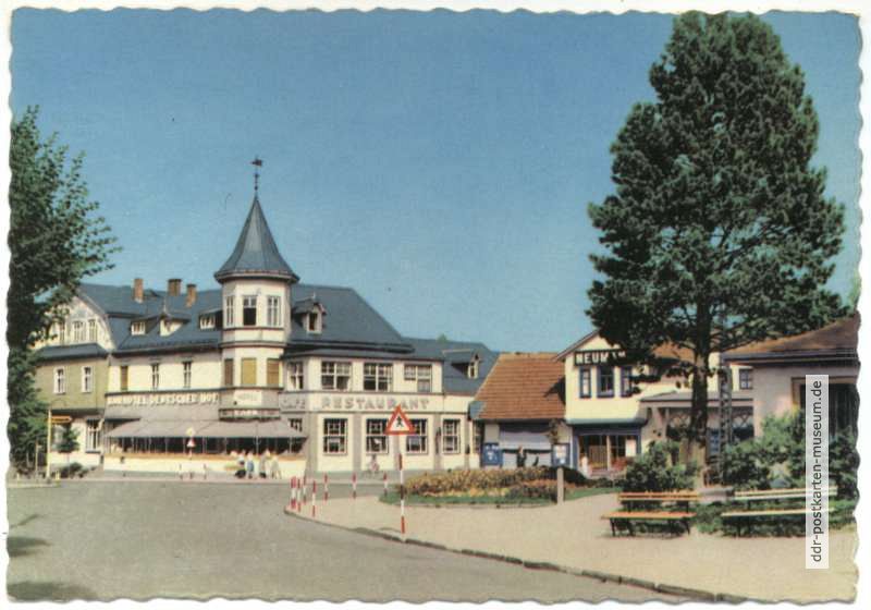 Platz des Friedens, Hotel und Restaurant "Deutscher Hof" - 1963