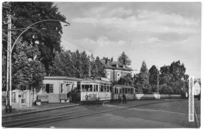 Endhaltestelle der Thüringer Waldbahn in Tabarz - 1960