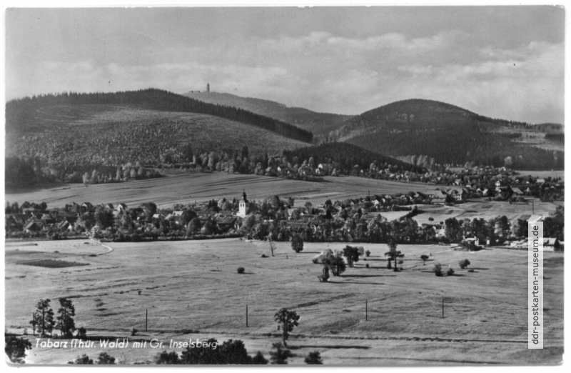 Blick auf Tabarz und zum Großen Inselsberg - 1955