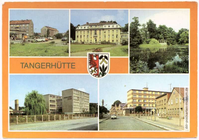 Otto-Nuschke-Straße, Pflegeheim, Stadtpark, Heinrich-Rieke-Schule, Ernst-Thälmann-Straße - 1985