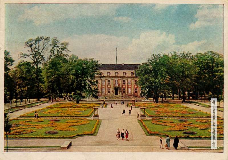 Tierpark Berlin, Südparterre mit Schloß Friedrichsfelde - 1957