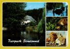 Tierpark Stralsund mit Rinderstall und Ententeich - 1990