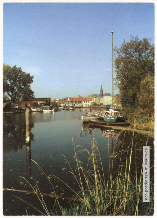 Blick über die Uecker nach Ueckermünde - 1990