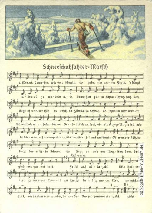 Titel "Schneeschuhfahrer- Marsch" von Anton Günther - 1956