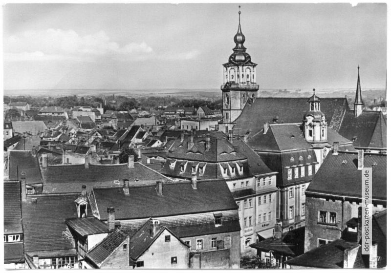 Blick vom Schloß Augustusburg zur Marienkirche - 1966