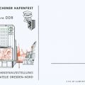 Postkarte mit Werbung für Pieschner Hafenfest und Briefmarkenausstellung in Dresden 1974