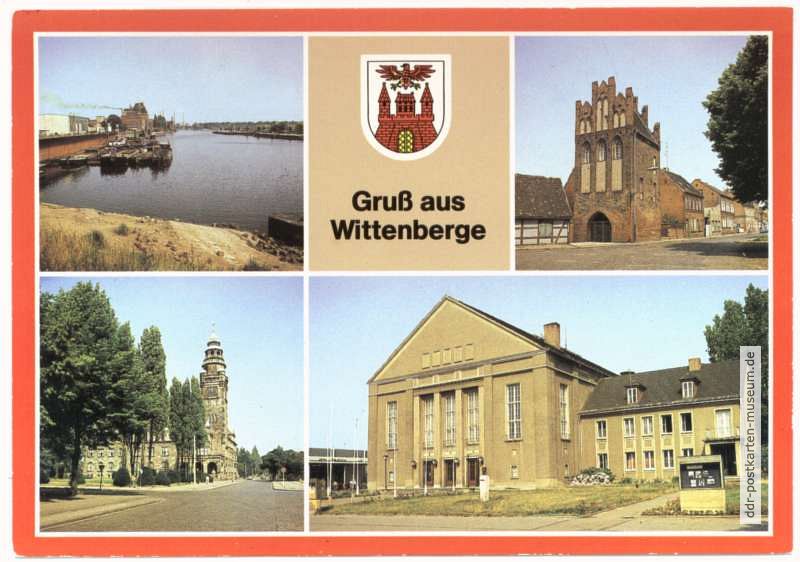 Hafen, Steintor, Blick zum Rathaus, Kulturhaus - 1985