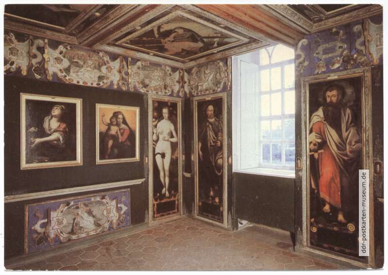Gotisches Haus Wörlitz, Raum mit Spätrenaissanceausstattung - 1987