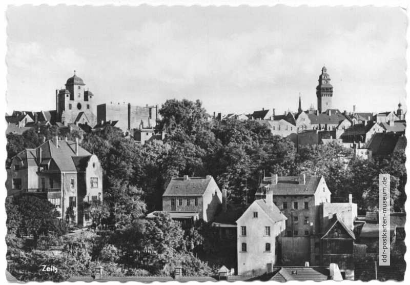 Blick über die Stadt zum Rathausturm - 1949