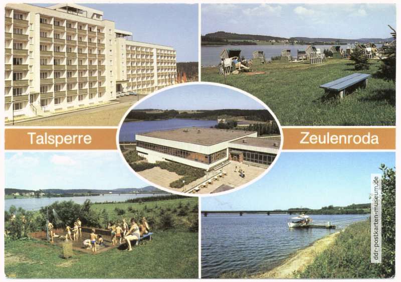 Talsperre Zeulenroda, FDGB-Erholungsheim, Strandbad, Stausee, Fähre - 1990