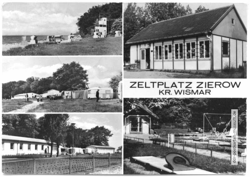 Zeltplatz Zierow - Strand, Campingplatz, Bungalows, Konsum, Minigolf - 1980