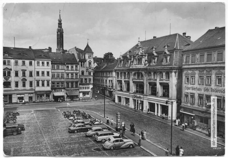 Rathausplatz mit Klosterkirchturm - 1958