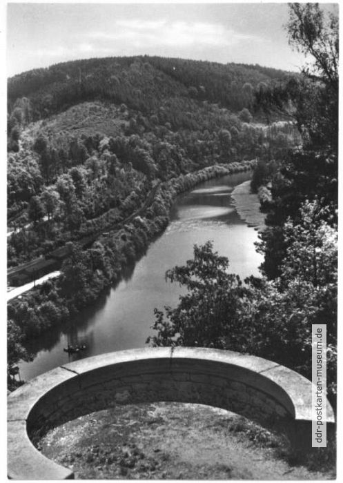 Aussichtspunkt mit Blick ins Zschopautal - 1978