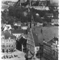Blick über den Hauptmarkt (Stadttheater, Rathaus) zum Industriegebiet - 1962