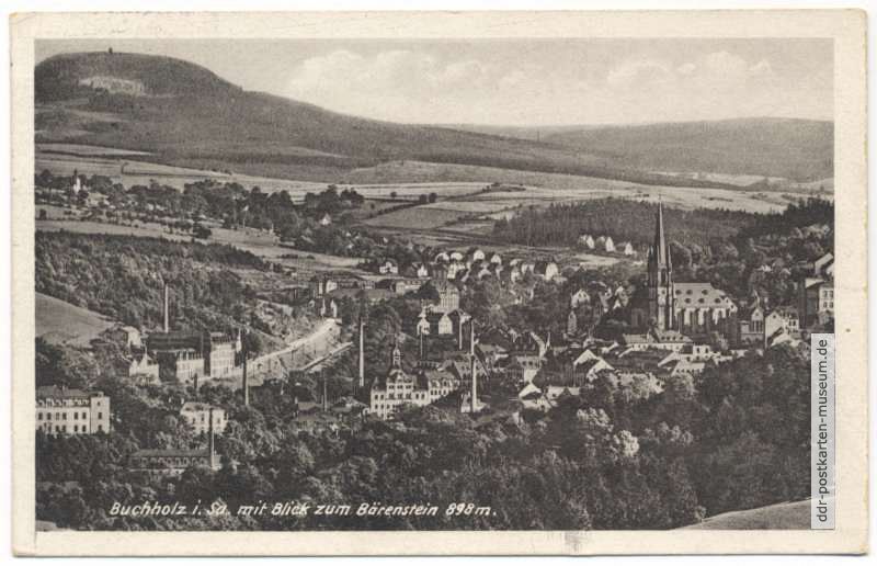Buchholz mit Blick zum Bärenstein - 1950