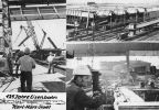 Bindermontage / Rohbau der neuen Bahnhofshalle / Vermessungsarbeiten für Hauptbahnhof Karl-Marx-Stadt - 1977