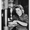 Gleichbereichtigung der Frau - Maschinenarbeiterin in einem Berliner VEB - 1955