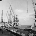 Hafenanlagen des Überseehafens in Rostock - 1965